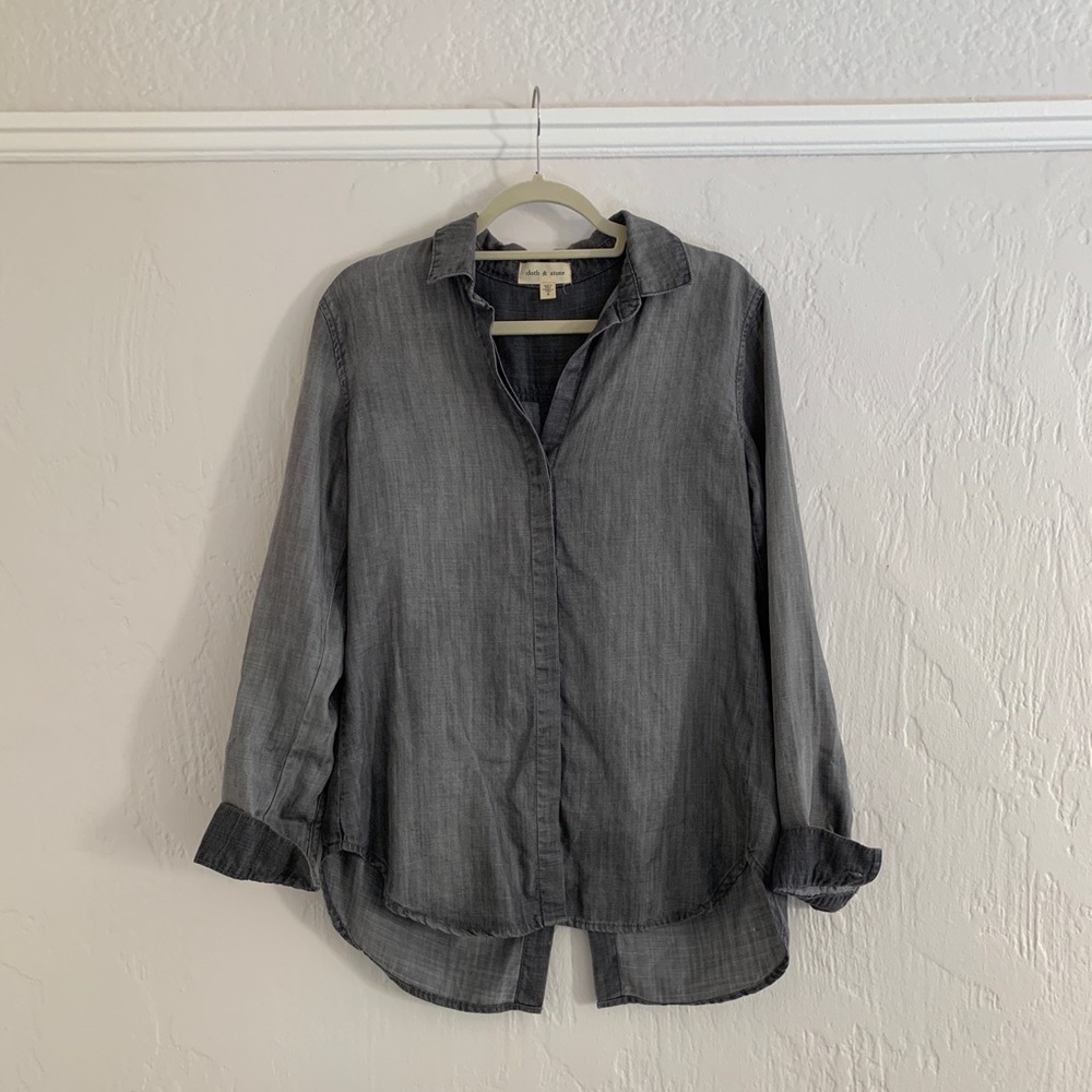 Gray Cloth + stone Chambray - Small